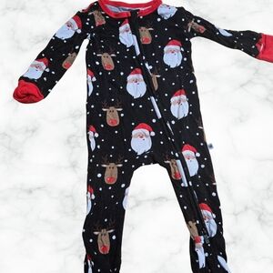 BUMS AND ROSES BAMBOO Festive Black and Red Kids One Piece
